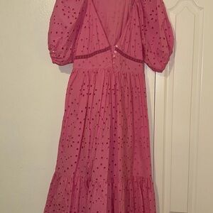 Zara Pink Dress with Puff Sleeves